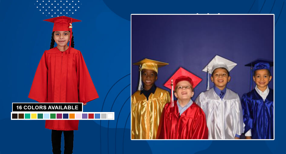 Child Matte Maroon Graduation Cap & Gown - Preschool & Kindergarten –  Graduation Attire